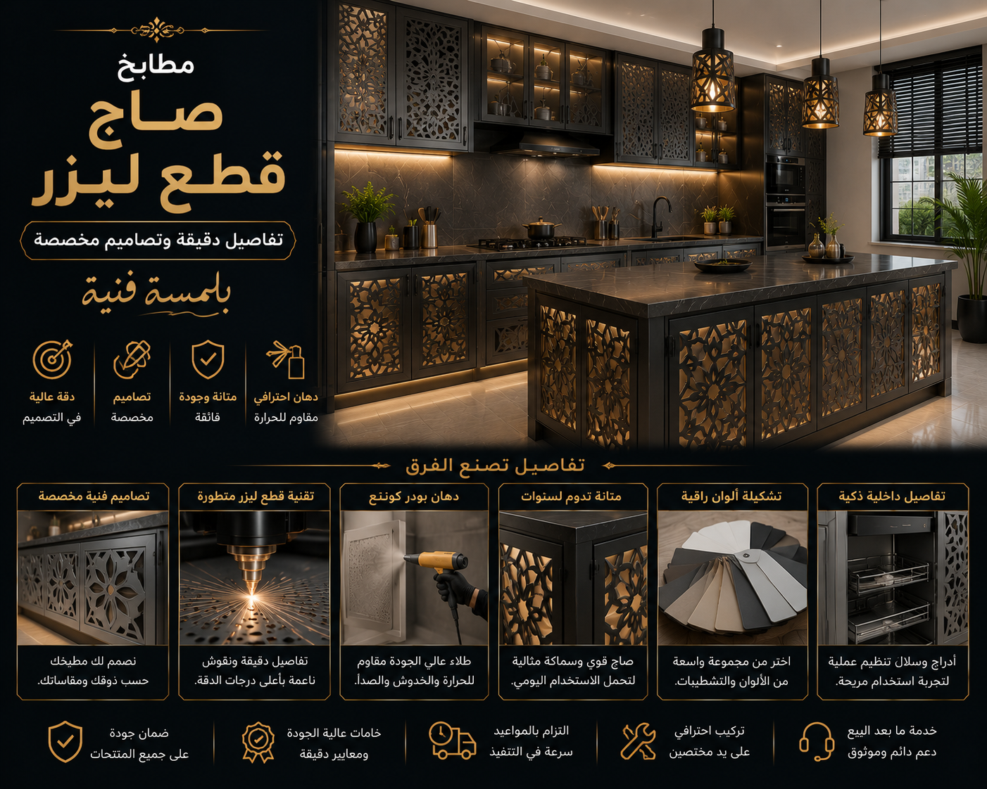 مطابخ صاج قطع ليزر